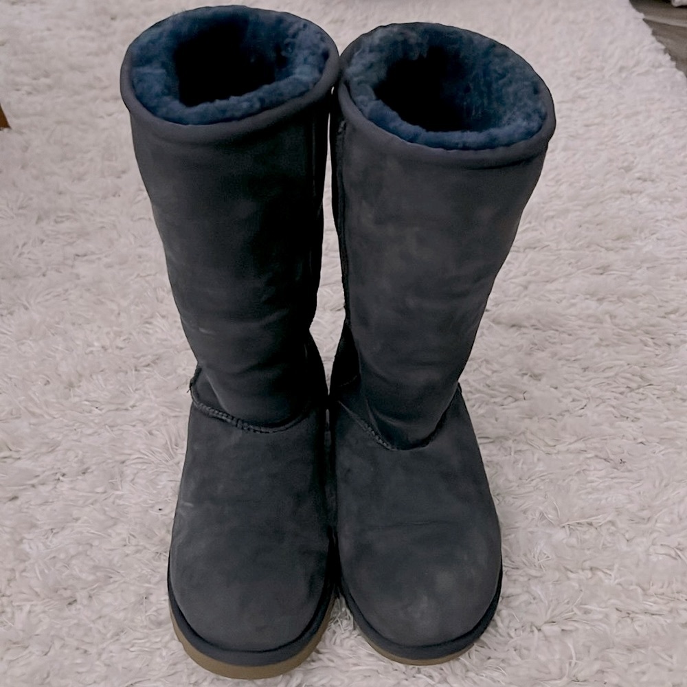 EUC TALL UGGS NAVY/MONTANA Blue size 7.